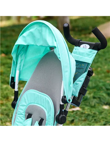 HOMCOM 6 in 1 Kids Trike with Parent Handle, Canopy, 5-point Safety Belt, Storage, Footrest, Brake, for 1-5 Years, Green