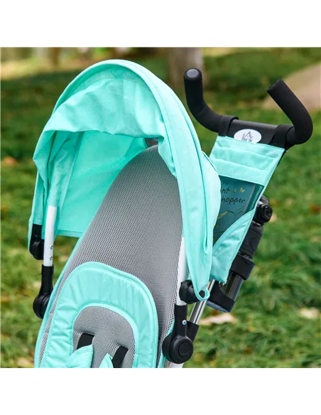 HOMCOM 6 in 1 Kids Trike with Parent Handle, Canopy, 5-point Safety Belt, Storage, Footrest, Brake, for 1-5 Years, Green