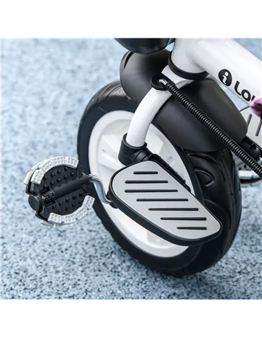 HOMCOM Metal Frame 6 in 1 Baby Push Tricycle with Parent Handle for 1-5 Years Old, Pink