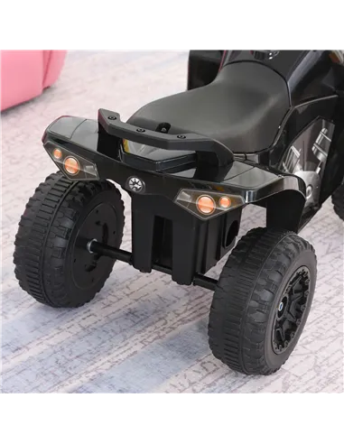 HOMCOM No Power Kids Ride on Toy Foot-to-Floor Sliding Quad for 18-36 Months, Black