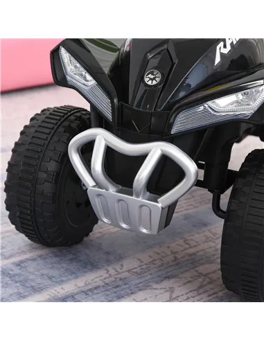 HOMCOM No Power Kids Ride on Toy Foot-to-Floor Sliding Quad for 18-36 Months, Black