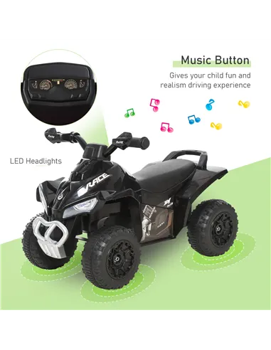 HOMCOM Toddler Kids Ride On Car Walker Foot To Floor Green/Black