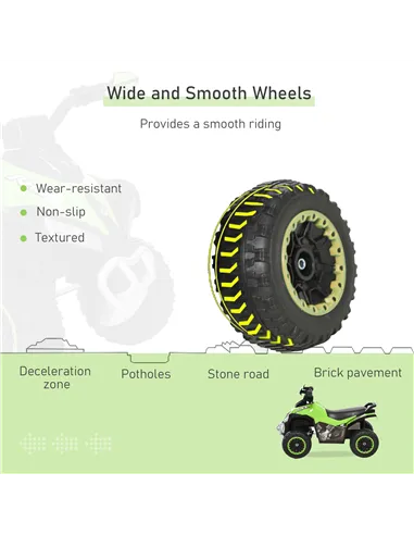 HOMCOM Toddler Kids Ride On Car Walker Foot To Floor Green/Black