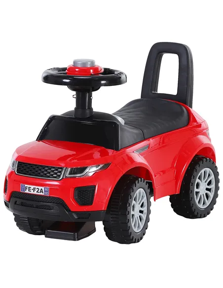 HOMCOM 3-in-1 Ride On Car Foot To Floor Slider Toddler w/ Horn Steering Wheel NO POWER Manual Under Seat Storage Safe Design for