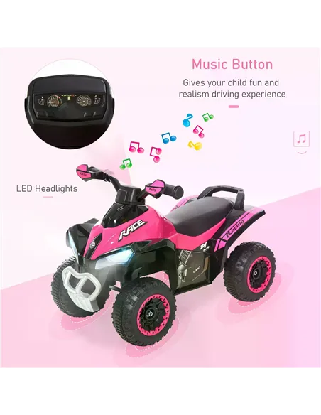 HOMCOM Ride on Toy for Kids 4 Wheel Foot-to-Floor Sliding Walking Car Toy Motorcycle Baby Walker Toddler Toys for for 18-36 Mont