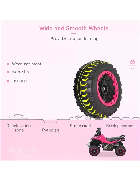 HOMCOM Ride on Toy for Kids 4 Wheel Foot-to-Floor Sliding Walking Car Toy Motorcycle Baby Walker Toddler Toys for for 18-36 Mont