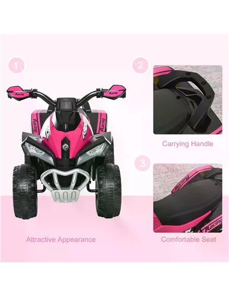 HOMCOM Ride on Toy for Kids 4 Wheel Foot-to-Floor Sliding Walking Car Toy Motorcycle Baby Walker Toddler Toys for for 18-36 Mont