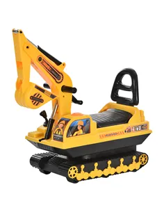 HOMCOM Ride On Excavator Toy Tractors Digger Movable Walker Construction Truck 3 Years