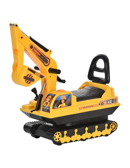 HOMCOM Ride On Excavator Toy Tractors Digger Movable Walker Construction Truck 3 Years