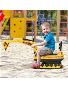 HOMCOM Ride On Excavator Toy Tractors Digger Movable Walker Construction Truck 3 Years 2