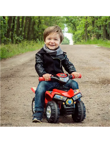 HOMCOM Kids Children Ride-on Toy Off Road Style Quad Bike Racing Car NO POWER 4 Wheels Horn Music Red