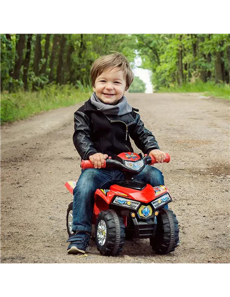 HOMCOM Kids Children Ride-on Toy Off Road Style Quad Bike Racing Car NO POWER 4 Wheels Horn Music Red
