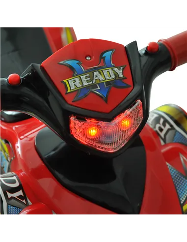 HOMCOM Kids Children Ride-on Toy Off Road Style Quad Bike Racing Car NO POWER 4 Wheels Horn Music Red