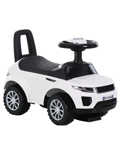 HOMCOM 3-in-1 Ride On Car Foot To Floor Slider Toddler w/ Horn Steering Wheel NO POWER Manual Under Seat Storage Safe Design for