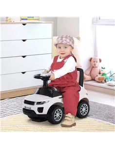 HOMCOM 3-in-1 Ride On Car Foot To Floor Slider Toddler w/ Horn Steering Wheel NO POWER Manual Under Seat Storage Safe Design for 2