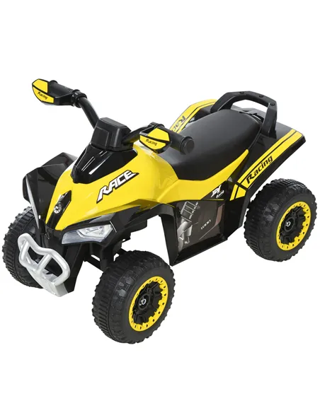 HOMCOM No Power Toddler Kids Ride on Car Walker Foot To Floor Slider w/ Music Lights for 18 - 36 Months Yellow