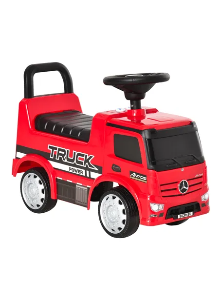 HOMCOM Compatible Kids Ride On Car Truck Mercedes Benz Licensed Toddler Foot To Floor Slider w/Under Seat Storage for 12 - 36 Mo