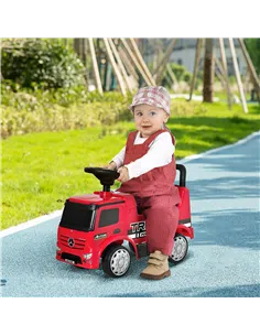 HOMCOM Compatible Kids Ride On Car Truck Mercedes Benz Licensed Toddler Foot To Floor Slider w/Under Seat Storage for 12 - 36 Mo 2
