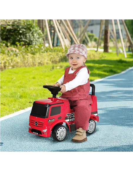 HOMCOM Compatible Kids Ride On Car Truck Mercedes Benz Licensed Toddler Foot To Floor Slider w/Under Seat Storage for 12 - 36 Mo