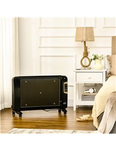 HOMCOM Mica Electric Space Heater, Portable Heater for Home with 2 Heat Settings, Living Room, Study, Garage, Adjustable Tempera 2