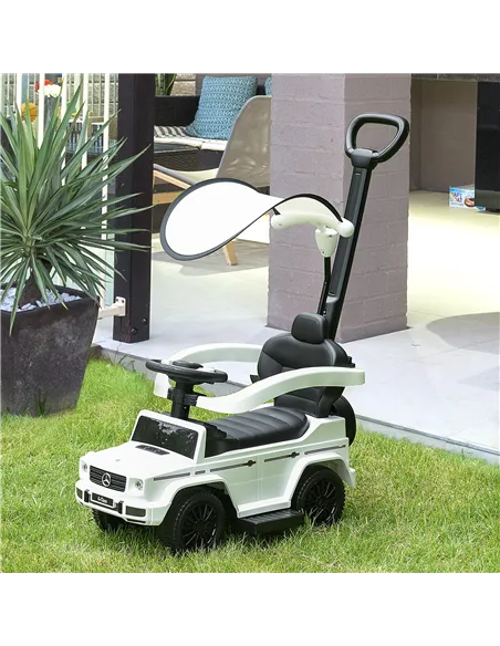HOMCOM 3 in 1 Kids Children Ride on Push Car Toddler Sliding Car G350 Licensed Walker Foot to Floor Slider Push-Along with Horn 