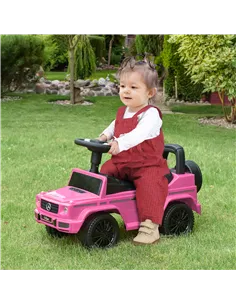 HOMCOM 3 in 1 Kids Ride On Car G350 Licensed Foot To Floor Slider Toddler Push Along NO POWER Pink 12-36 months 2