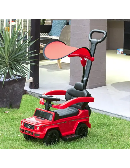 HOMCOM 3 in 1 Kids Children Ride on Push Car Toddler Sliding Car G350 Licensed Walker Foot to Floor Slider Push-Along with Horn 