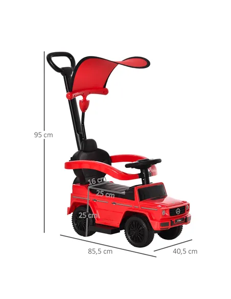 HOMCOM 3 in 1 Kids Children Ride on Push Car Toddler Sliding Car G350 Licensed Walker Foot to Floor Slider Push-Along with Horn 