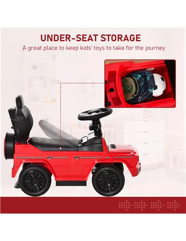 HOMCOM 3 in 1 Kids Children Ride on Push Car Toddler Sliding Car G350 Licensed Walker Foot to Floor Slider Push-Along with Horn 