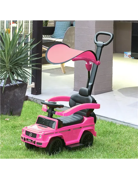 HOMCOM 3 in 1 Kids Children Ride on Push Car Toddler Sliding Car G350 Licensed Walker Foot to Floor Slider Push-Along with Horn 