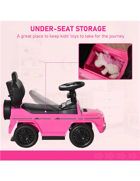 HOMCOM 3 in 1 Kids Children Ride on Push Car Toddler Sliding Car G350 Licensed Walker Foot to Floor Slider Push-Along with Horn 