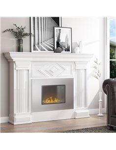 HOMCOM Wall Mounted Ethanol Fireplace, Stainless Steel Bioethanol Heater Stove Fire with 1.2L Tank, 3 Hour Burning Time, Silver 2