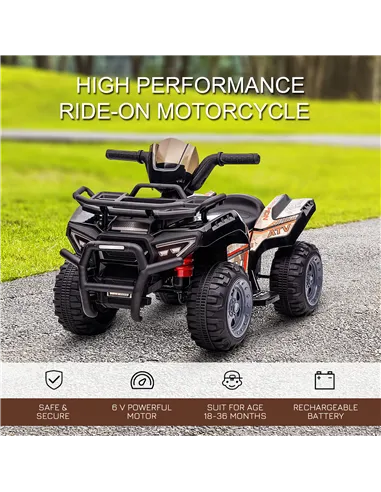 HOMCOM Kids Ride-on Four Wheeler ATV Car with Real Working Headlights for 18-36M
