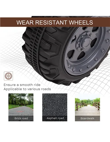 HOMCOM Kids Ride-on Four Wheeler ATV Car with Real Working Headlights for 18-36M