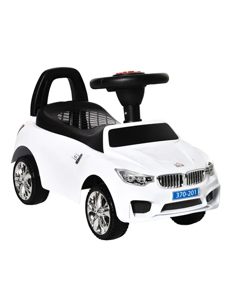 HOMCOM Ride on Car Baby Toddler Walker Foot to Floor Sliding Car Slider White