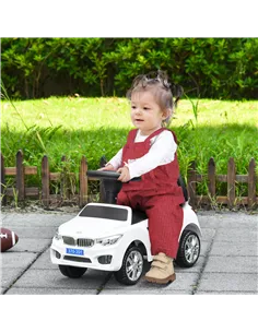 HOMCOM Ride on Car Baby Toddler Walker Foot to Floor Sliding Car Slider White 2
