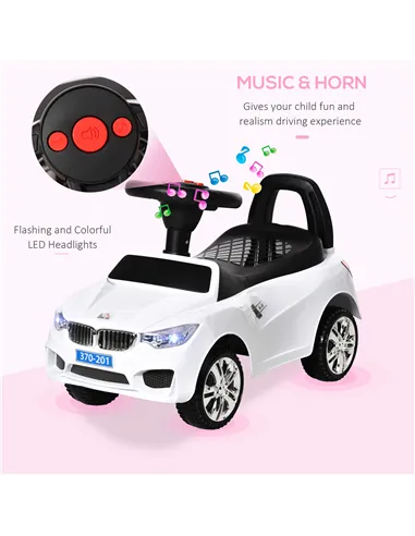 HOMCOM Ride on Car Baby Toddler Walker Foot to Floor Sliding Car Slider White