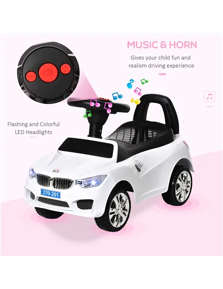 HOMCOM Ride on Car Baby Toddler Walker Foot to Floor Sliding Car Slider White