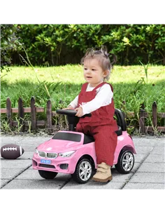 HOMCOM Ride on Car Baby Toddler Walker Foot to Floor Sliding Car Slider Pink 2