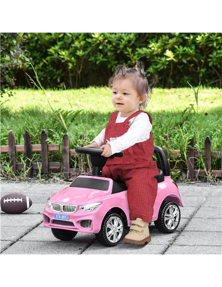 HOMCOM Ride on Car Baby Toddler Walker Foot to Floor Sliding Car Slider Pink