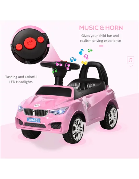 HOMCOM Ride on Car Baby Toddler Walker Foot to Floor Sliding Car Slider Pink