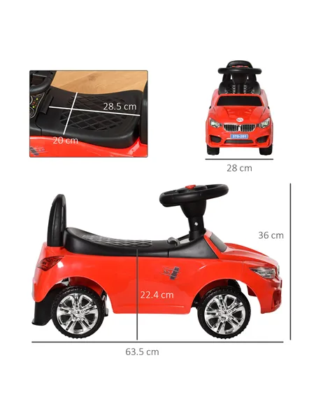 HOMCOM Ride on Car Baby Toddler Walker Foot to Floor Sliding Car Slider Red