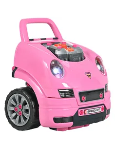 HOMCOM Kids Truck Engine Toy Set, with Horn, Light, Car Key, for Ages 3-5 Years - Pink