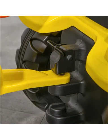 HOMCOM Kids Ride on Tractor with Back Trailer, Shovel & Rake, Horn, Four Wheels Tractor Toy for Child Toddler