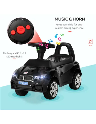 HOMCOM Ride on Car Baby Toddler Walker Foot to Floor Sliding Car Slider Black