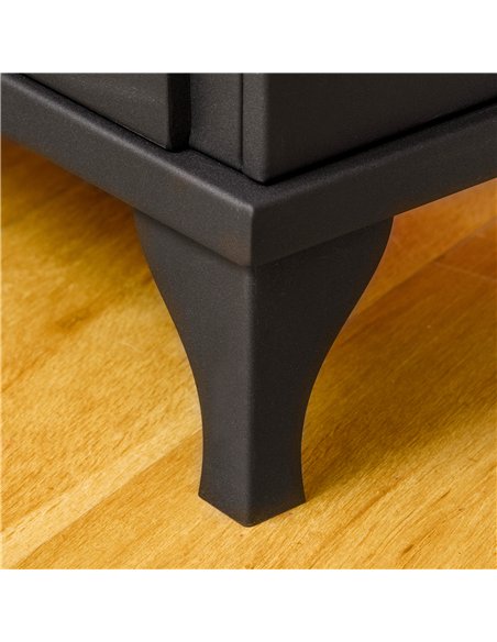 HOMCOM Free Standing Ethanol Fireplace, Bioethanol Heater Stove Fire with 0.9L Tank, 3 Hours Burning Time, Black