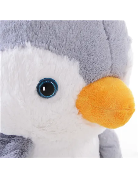 HOMCOM Children Kids Animal Rocking Horse Penguin Plush Musical Button 32 Songs Kid Rocker for 18+ Months