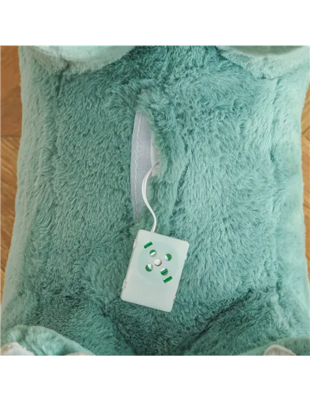 HOMCOM Plush Ride-On Rocking Dinosaur, with Sound - Green