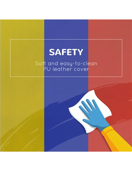 HOMCOM 2-Piece Soft Playset for Toddlers, Climbing, Crawling, For ages 12-36 Months, Red