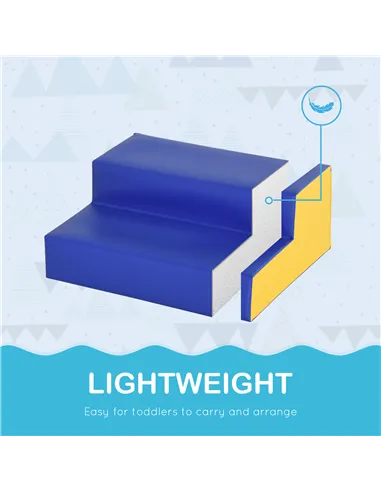 HOMCOM 2-Piece Soft Playset for Toddlers, Climbing, Crawling, For ages 12-36 Months, Red